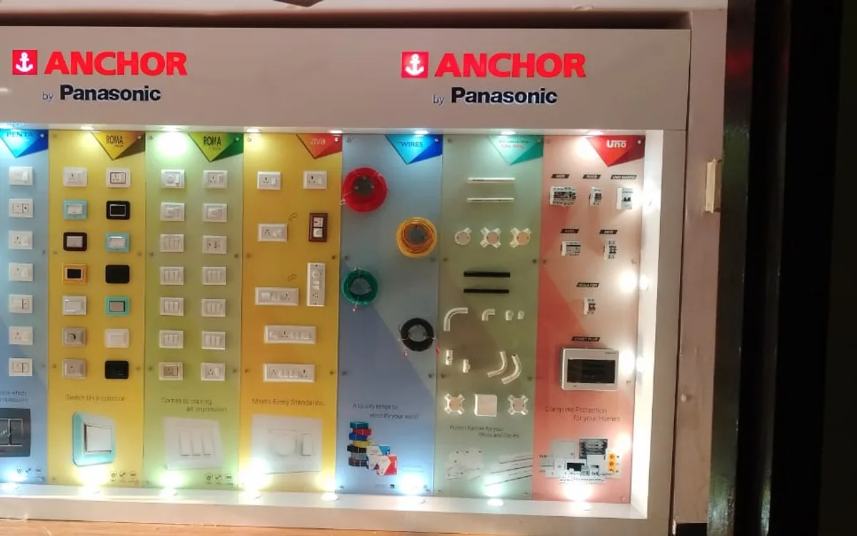 Anchor by Panasonic switch display wall built in our workshop