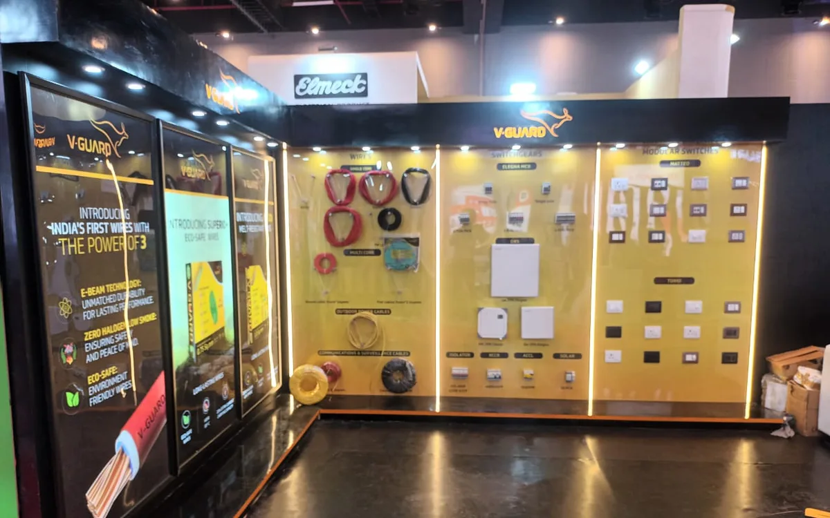 V-Guard exhibition stall built in our workshop