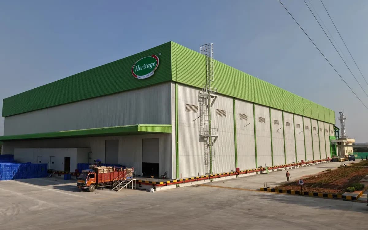 Heritage Foods plant facade branding