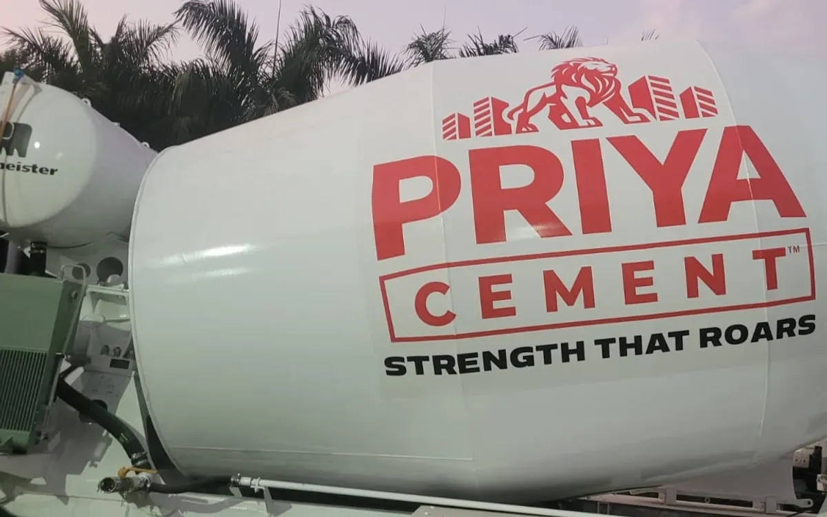 Priya Cement mixer truck branding